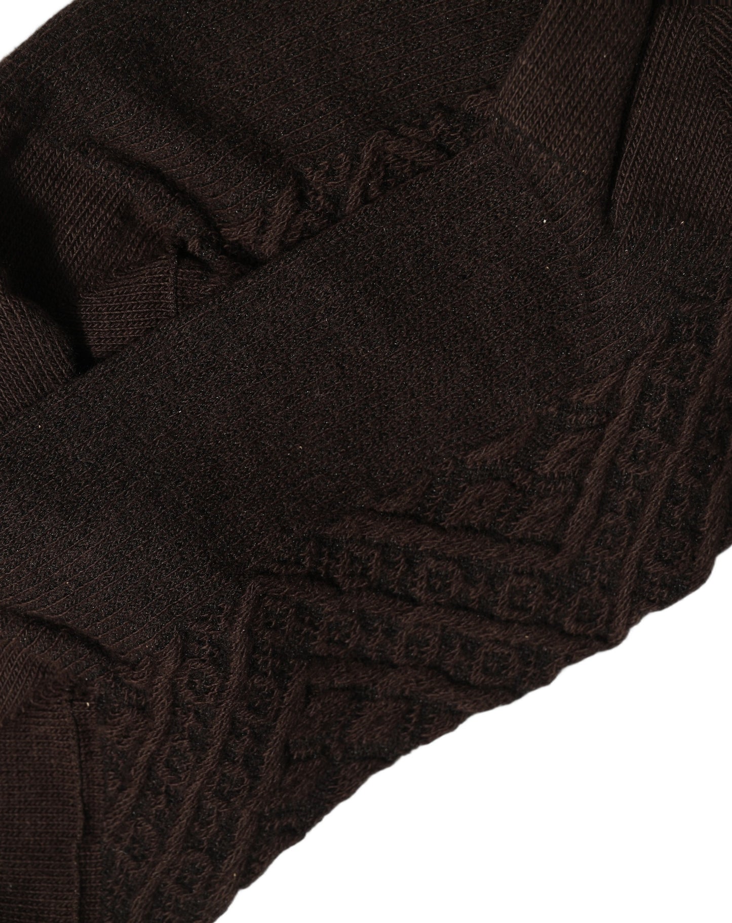 Dolce & Gabbana Dark Brown Cotton Knit Knee High Accessory One Size Socks