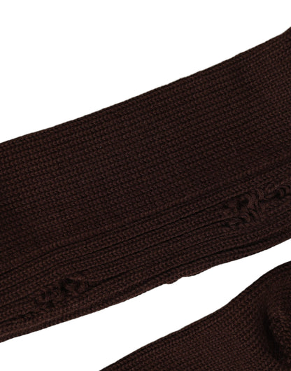 Socks by Dolce & Gabbana for men in nylon cotton & calf leather brown presents a perennial silhouette, artfully capturing the refined essence of the perennial Men's Nylon Cotton & Calf Leather Socks design with a perennial finish.