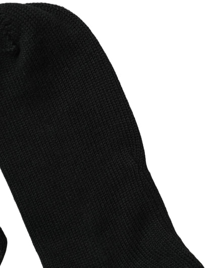 Dolce & Gabbana Black Sequin Cotton Knit Mid Calf Accessory Socks