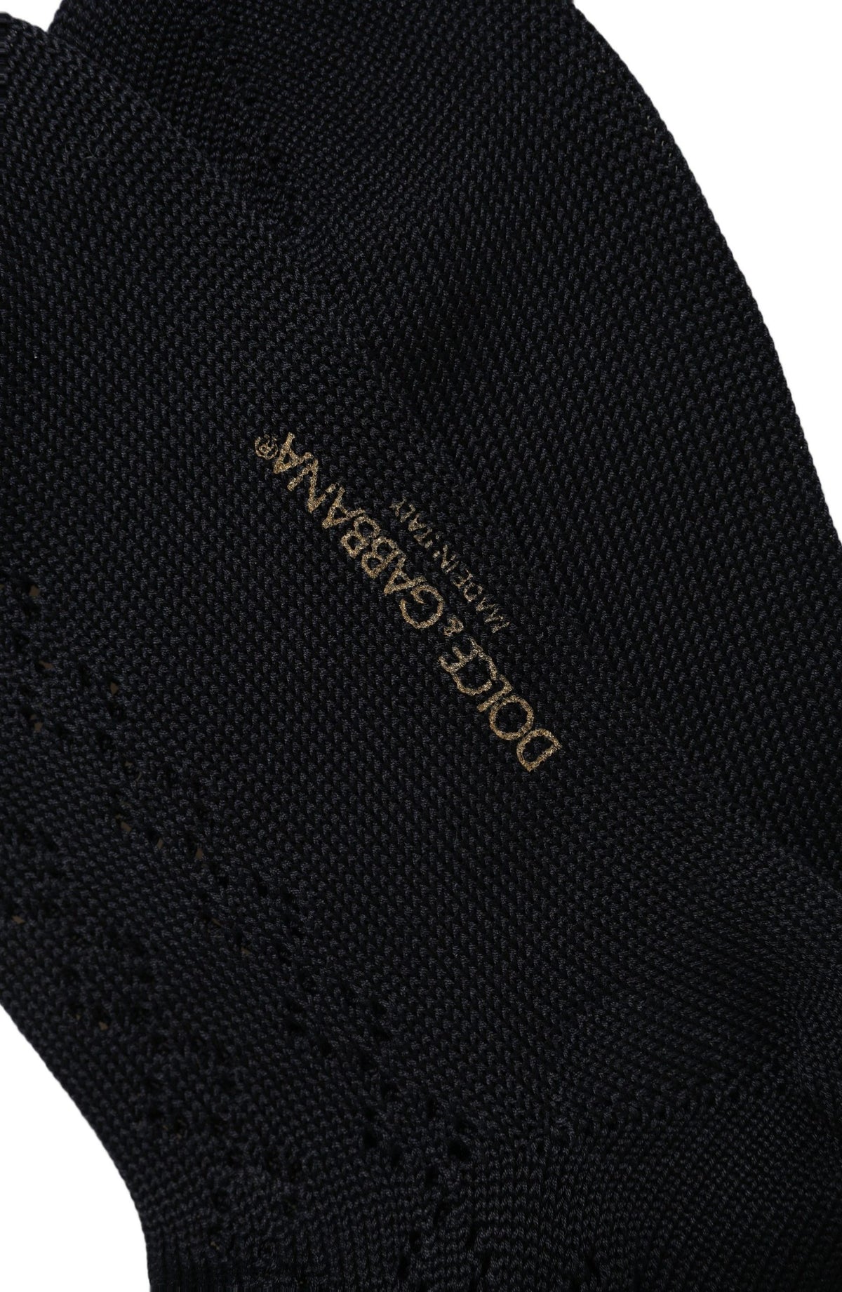 Socks by Dolce & Gabbana for men in calf leather & cotton dark-blue features a snug silhouette, artfully capturing the essence of the snug Men's Calf Leather & Cotton Socks design for a sophisticated look.