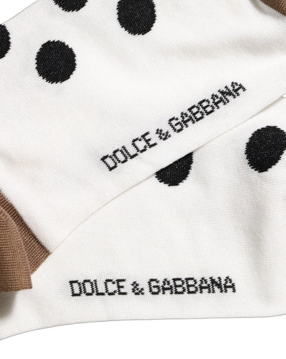 Socks by Dolce & Gabbana for men in nylon cotton & calf leather black, white & patterned features an utilitarian chic finish from the Men's Nylon Cotton & Calf Leather Socks collection, offering an utilitarian chic fit that ensures sophisticated comfort.