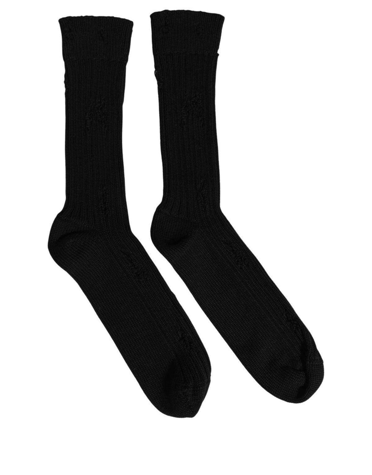 Socks by Dolce & Gabbana for men in nylon cotton & calf leather black features an utilitarian chic finish from the Men's Nylon Cotton & Calf Leather Socks collection, offering an utilitarian chic fit that ensures sophisticated comfort.