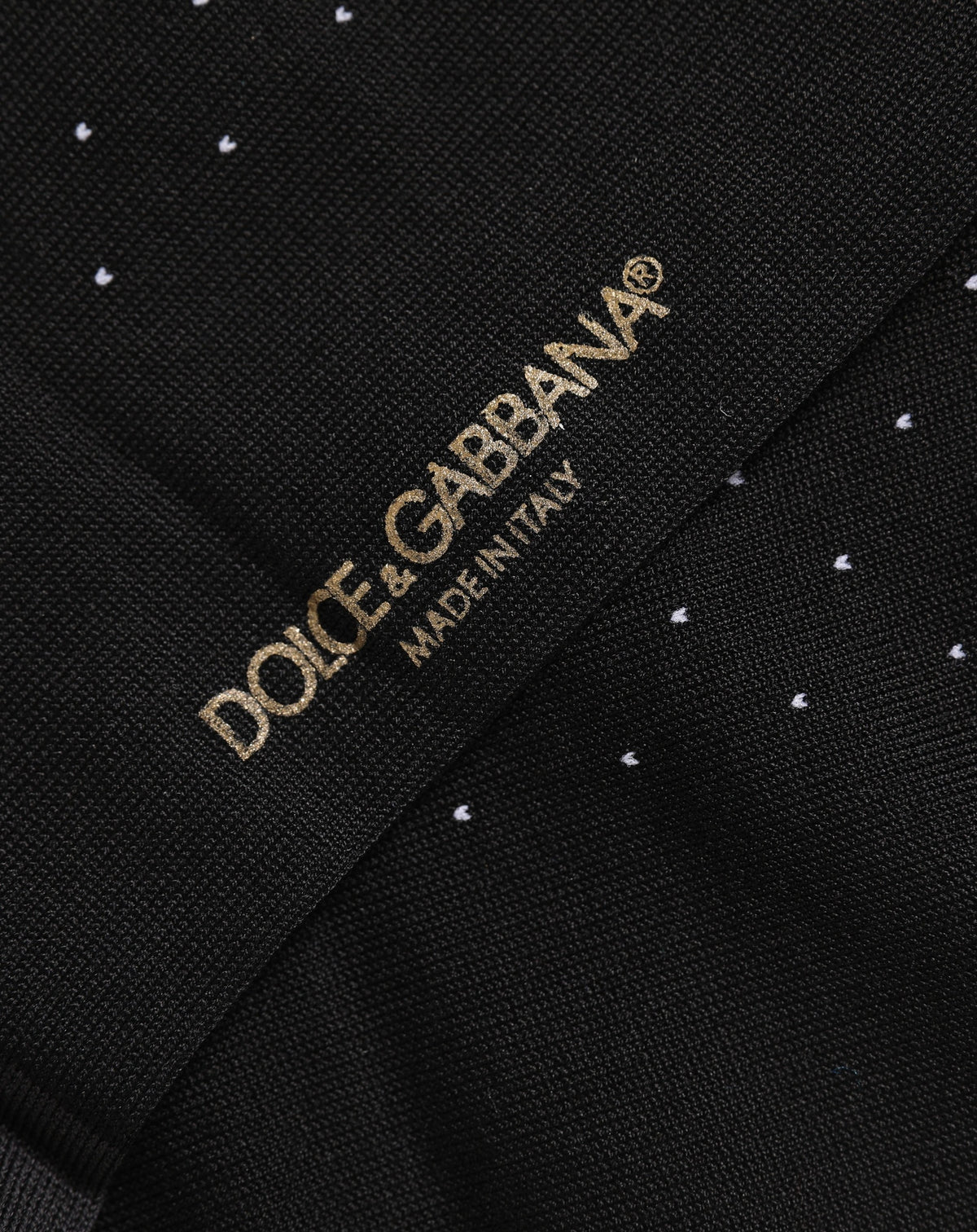 Dolce & Gabbana Men's Nylon Cotton & Calf Leather Socks - Black Patterned