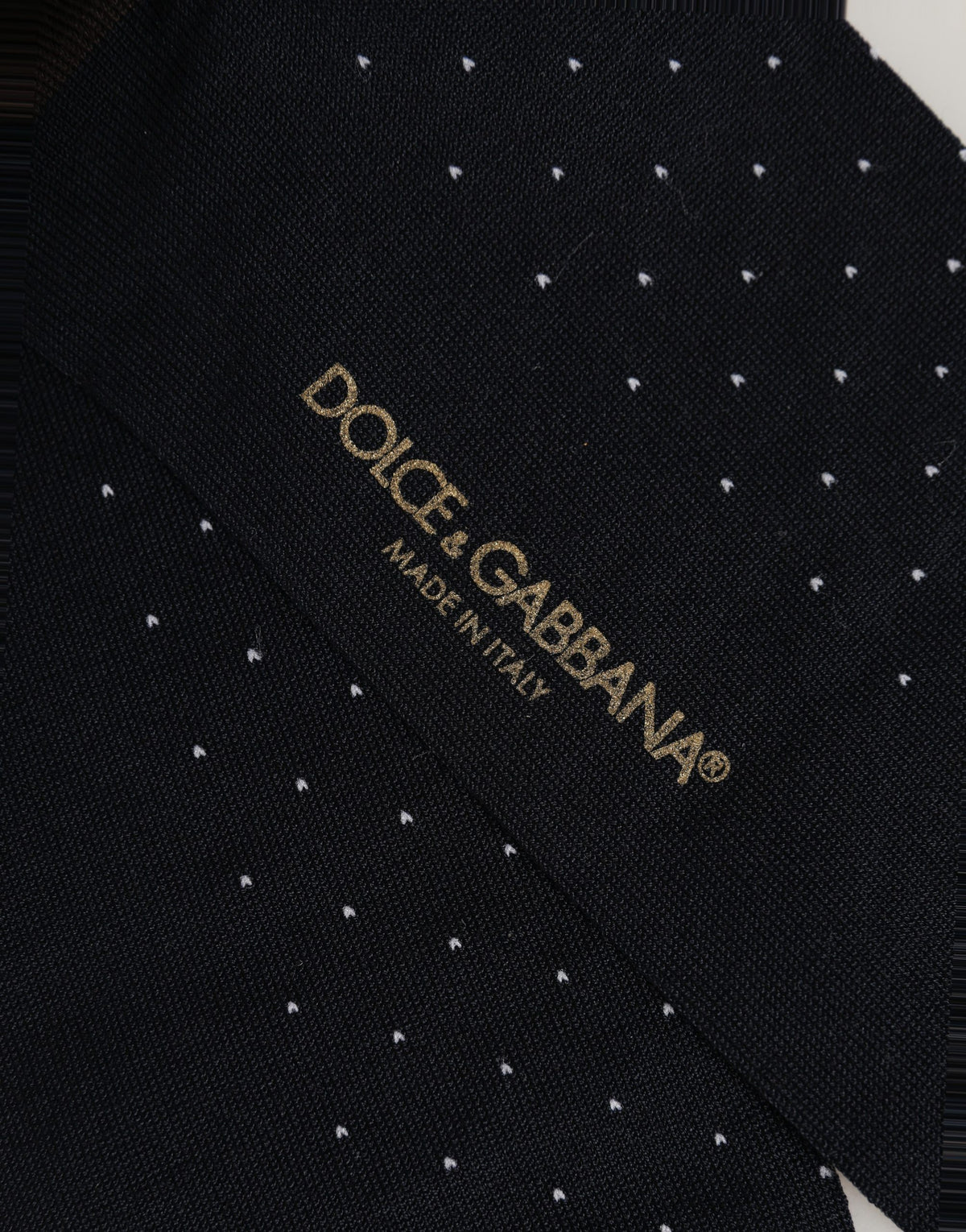 Dolce & Gabbana Women's Nylon Cotton & Calf Leather Socks - Black Patterned