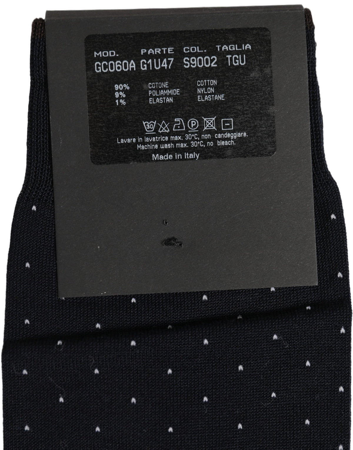 Dolce & Gabbana Women's Nylon Cotton & Calf Leather Socks - Black Patterned