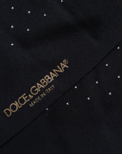 Socks by Dolce & Gabbana for men in nylon cotton & calf leather black & patterned features a snug silhouette, artfully capturing the essence of the snug Men's Nylon Cotton & Calf Leather Socks design for a sophisticated look.