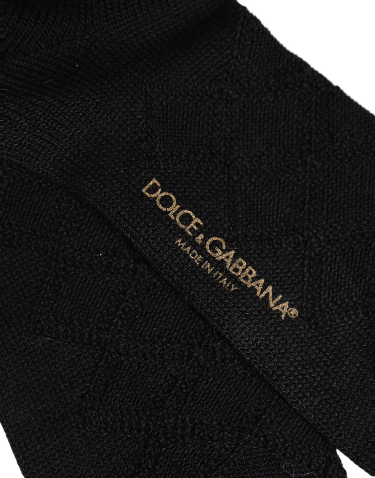 Dolce & Gabbana Men's Nylon Acrylic Wool Socks - Black Patterned