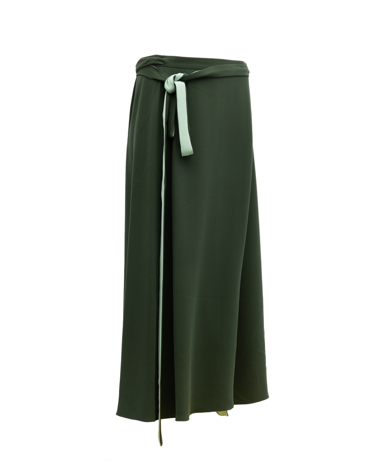 Valentino Garavani Women's Silk Long Skirt - Dark Green