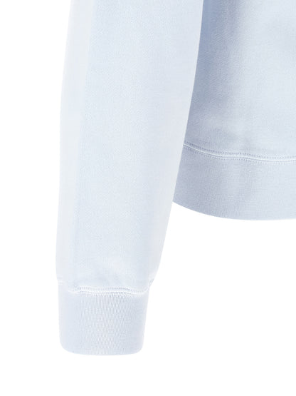 Sweatshirt Hoodie by Jacquemus for men in cotton light-blue showcases a city-ready silhouette, artfully detailed with a signature and for a city-ready finish.