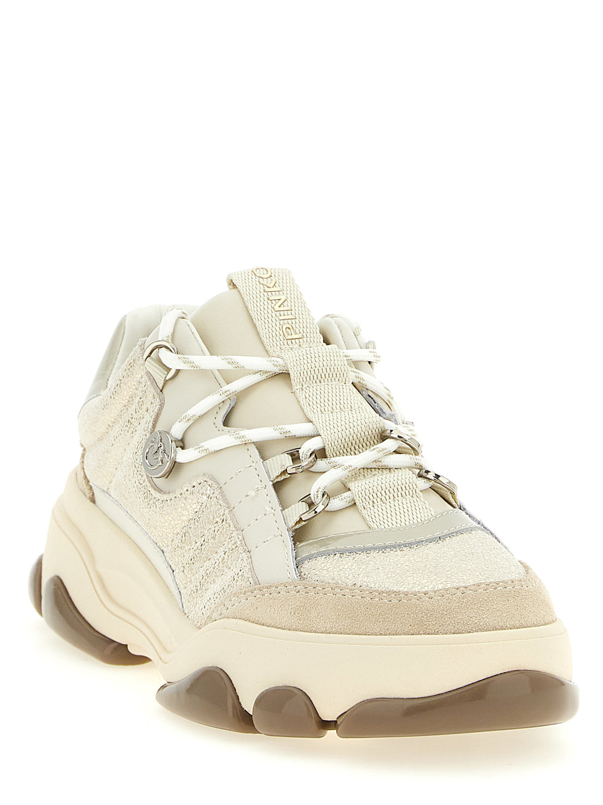 Sneakers by PINKO for women in polyurethane & suede cowhide leather multicolor features an versatile design from the Athena Women's Chunky Polyurethane & Suede Cowhide Leather Sneakers collection, highlighting a versatile chunky style for a premium, high-fashion look.