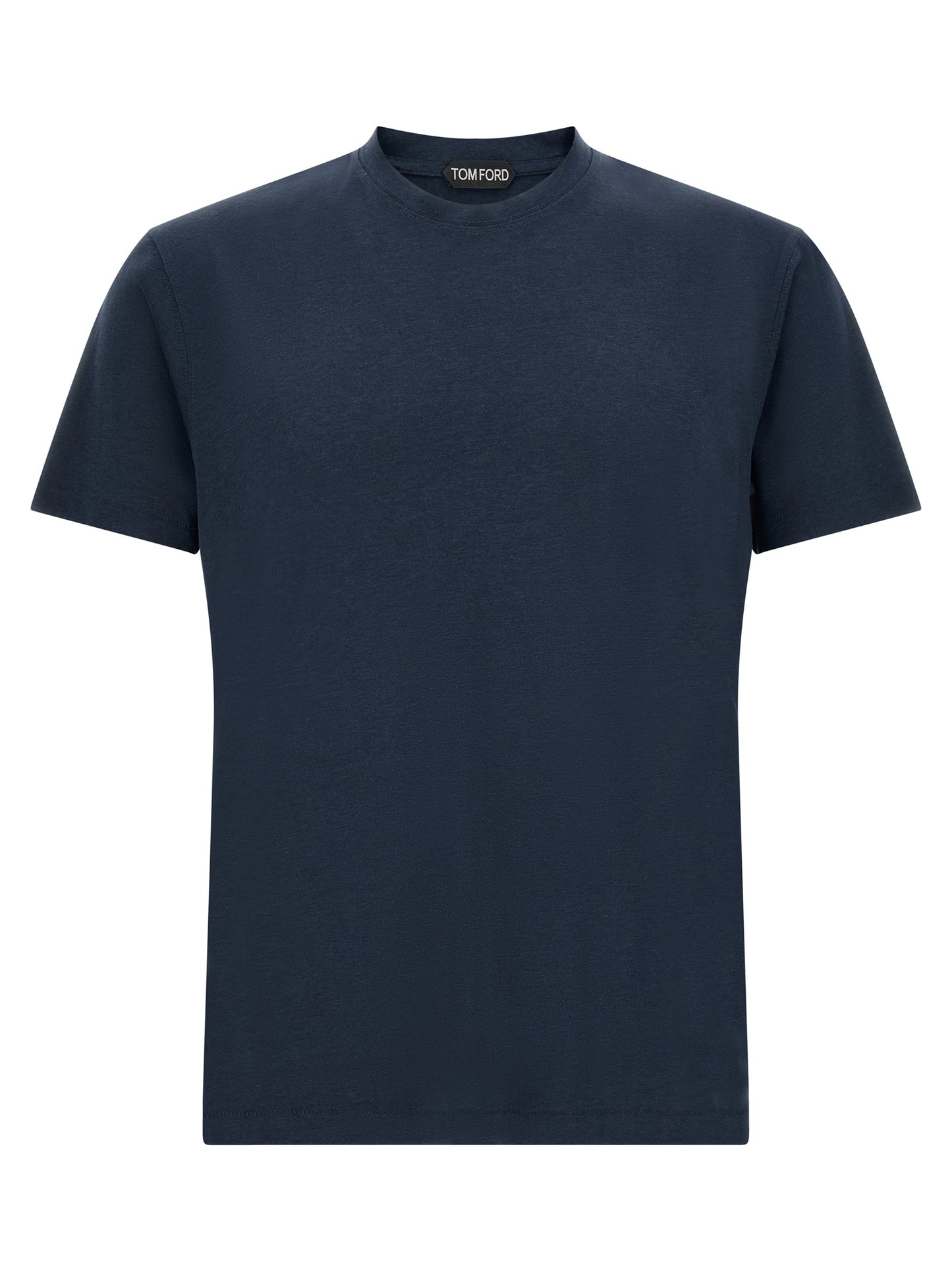 Tom Ford Men's Regular Fit Short-Sleeve Crew Neck Lyocell & Cotton T-Shirt - Blue