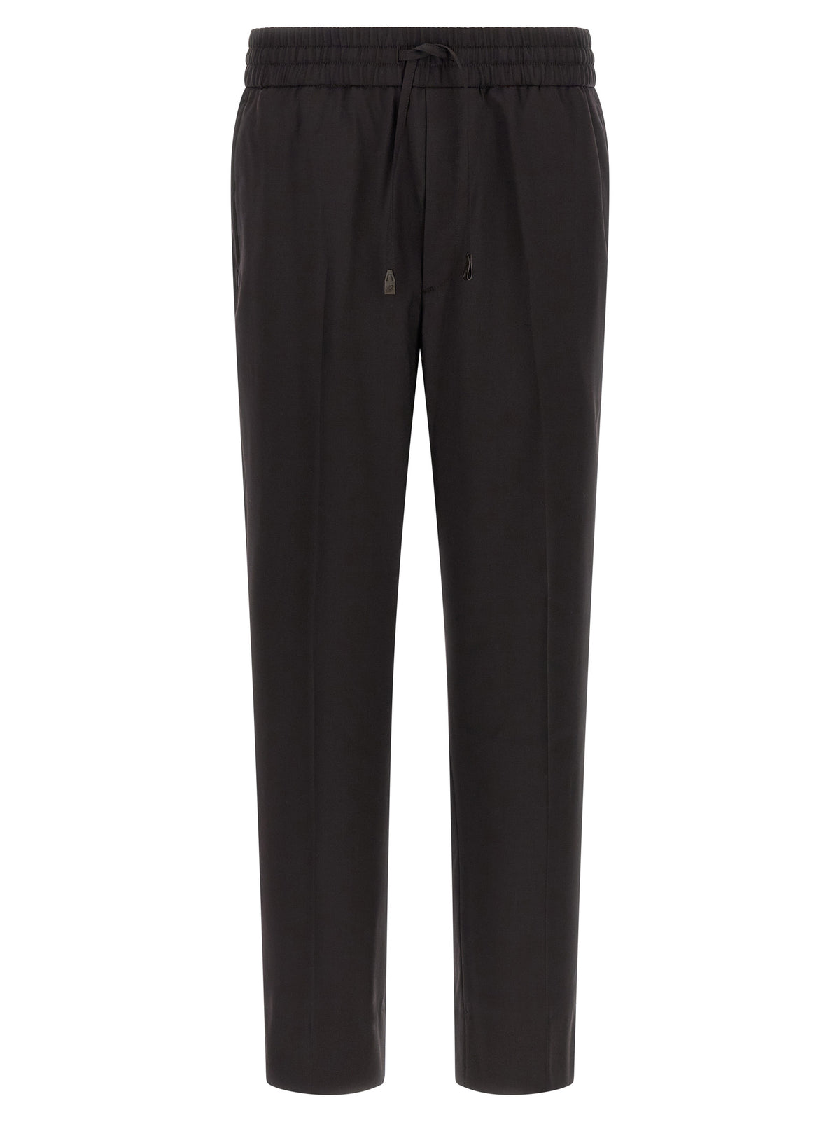 Trousers by Brioni for men in virgin wool brown features a tailored silhouette with a tailored straight, defined by its long and a sophisticated .