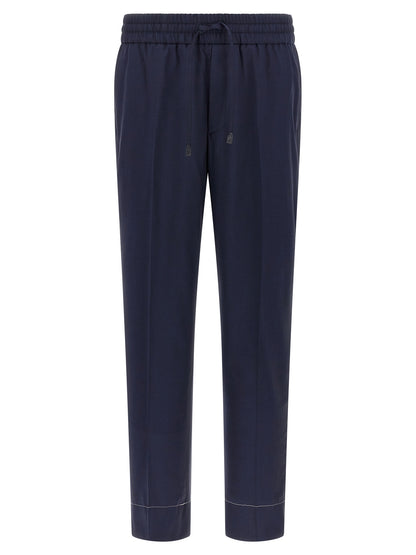 Brioni Blue Wool Casual Pants