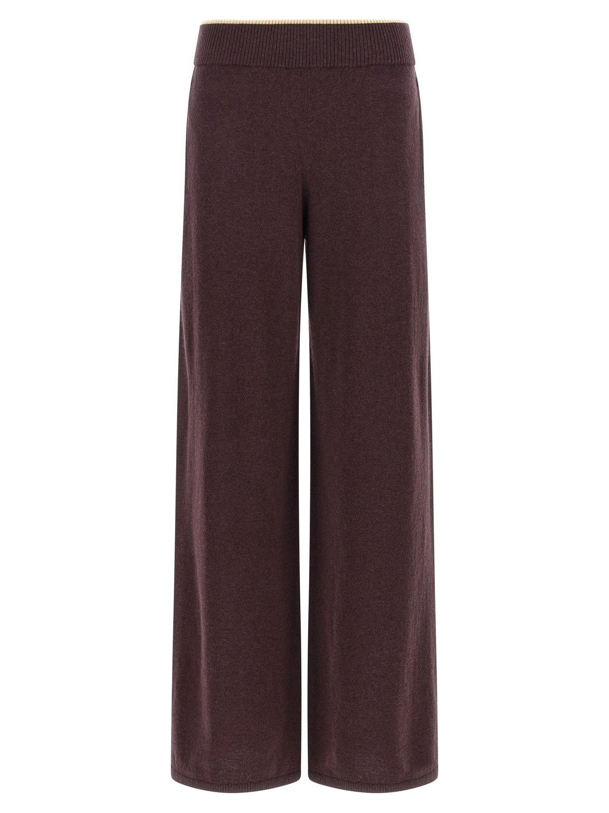 Trousers by PINKO for women in cashmere purple features an sartorial silhouette, showcasing a precise relaxed-fit, wide & slim and long with a sartorial for a refined look.