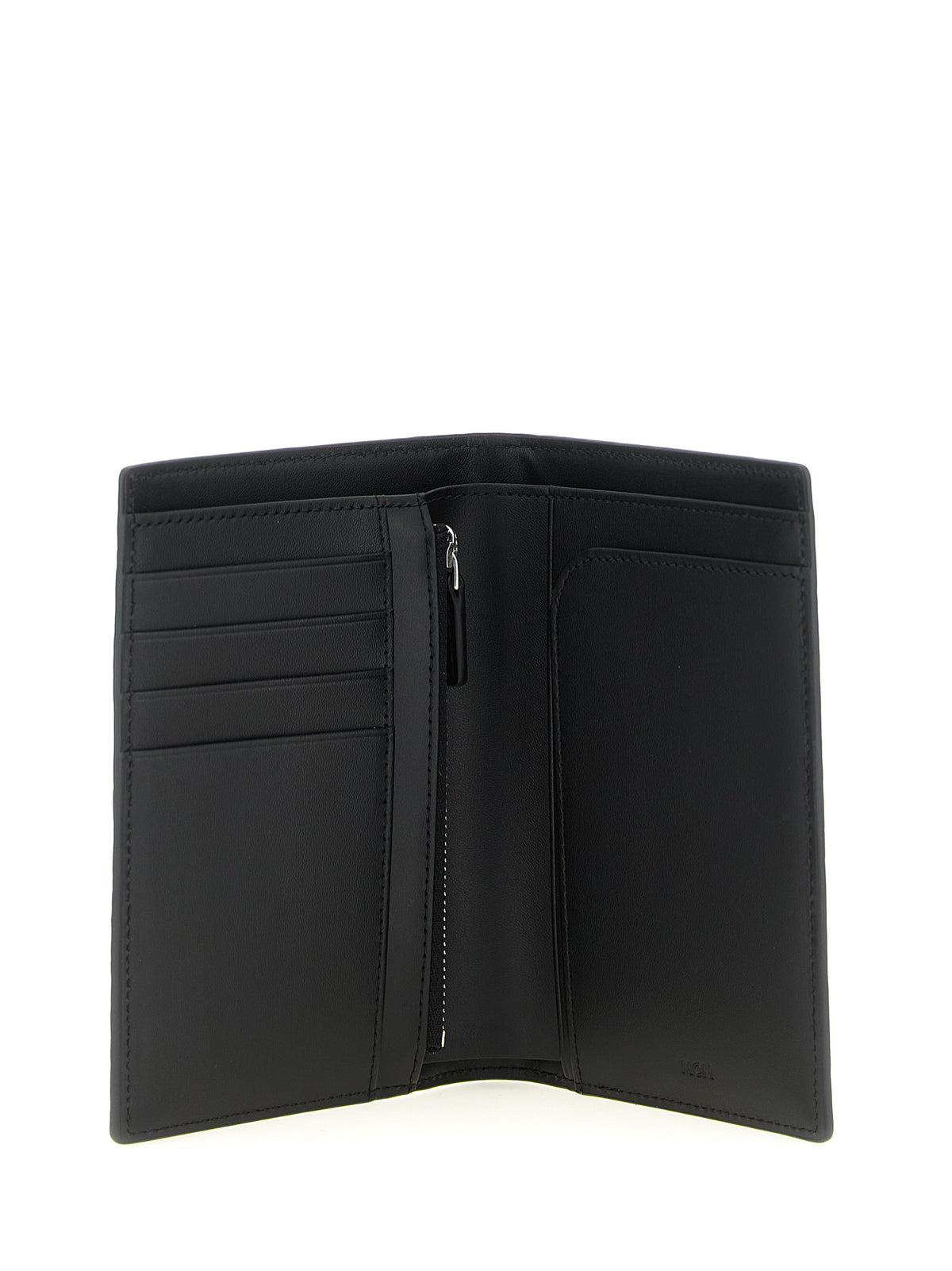 Cardholder Wallet by MCM for men in cotton coated canvas & poly leather black & monogram showcases a enchanting silhouette, artfully detailed with the signature style of the Visetos Cotton Coated Canvas & Poly Leather Cardholder Wallet and functional card-organization.