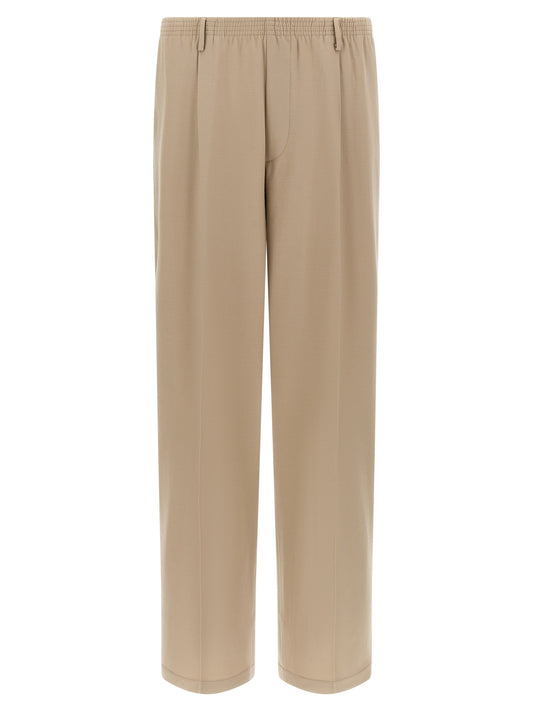 Trousers by CELLAR DOOR for men in virgin wool beige presents a smart silhouette, meticulously detailed with a smart wide, a smart long, and a smart .