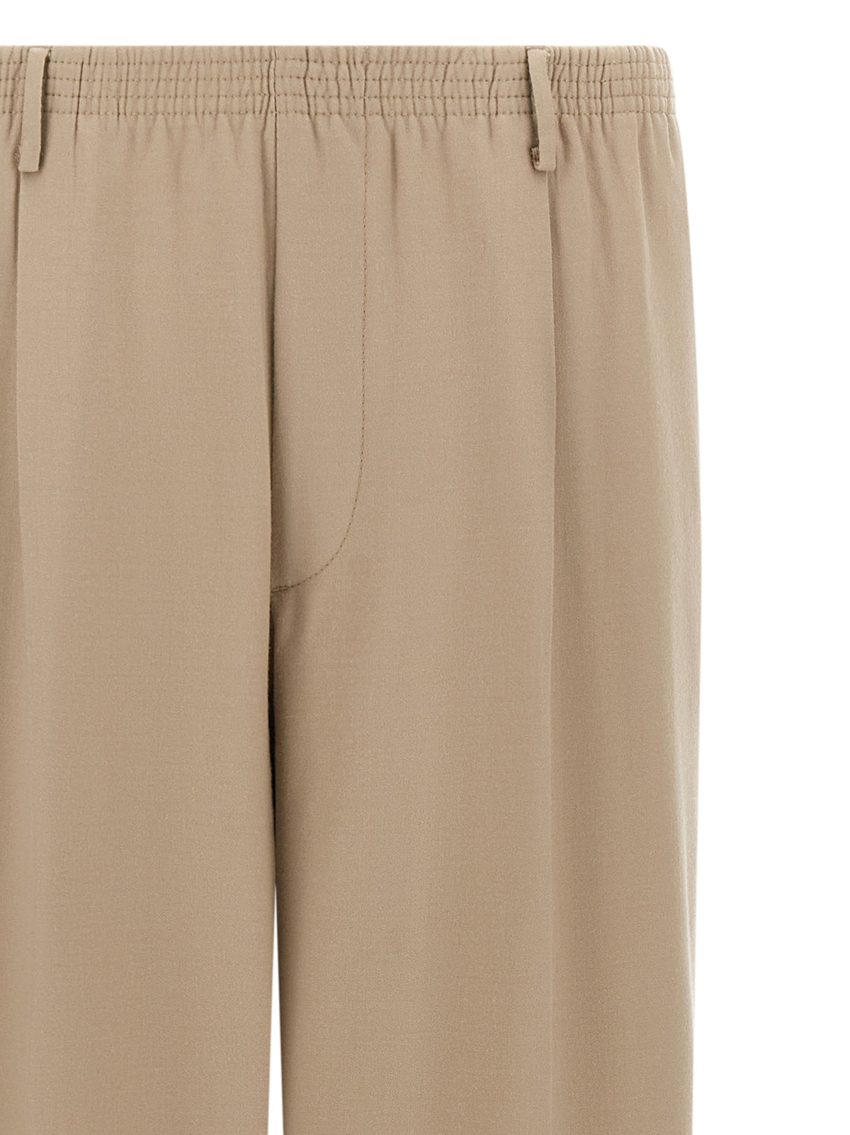 Trousers by CELLAR DOOR for men in virgin wool beige features a artisanal silhouette, showcasing a sophisticated wide with a long and for a artisanal finish.