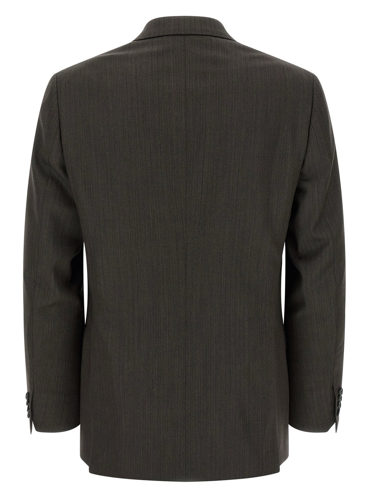 Pant Suit by Brioni for men in wool brown presents a sharp silhouette, artfully finished with a sharp and a sophisticated for a truly sharp look.