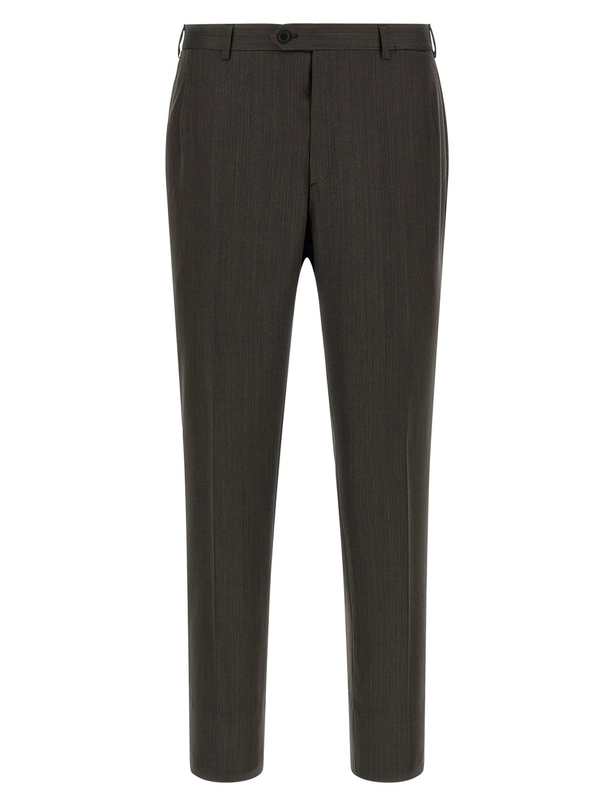 Pant Suit by Brioni for men in wool brown features a tailored silhouette, showcasing a sophisticated and tailored for a refined, professional look.