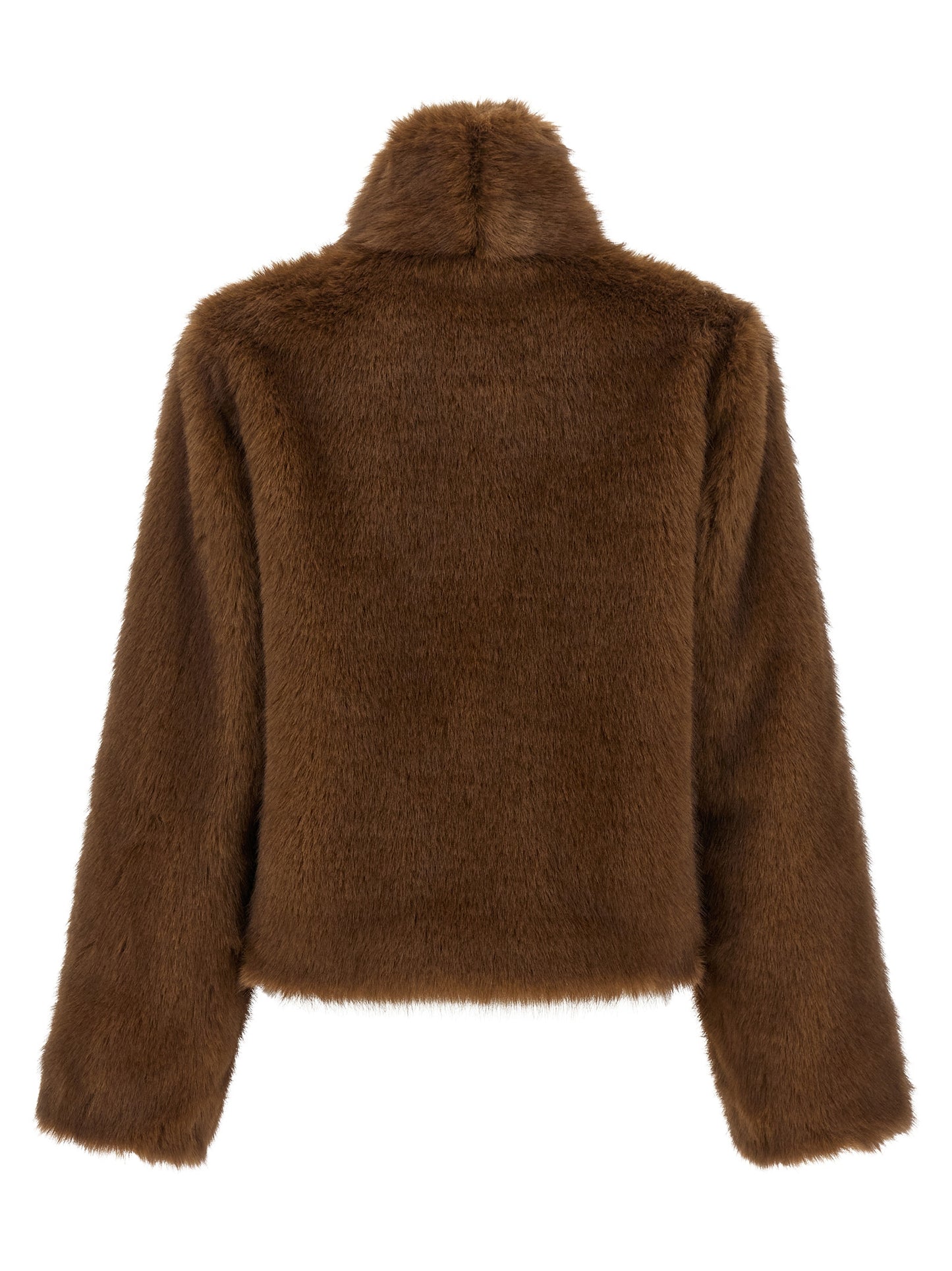 B&B COUTURE Brown Polyester Coat
