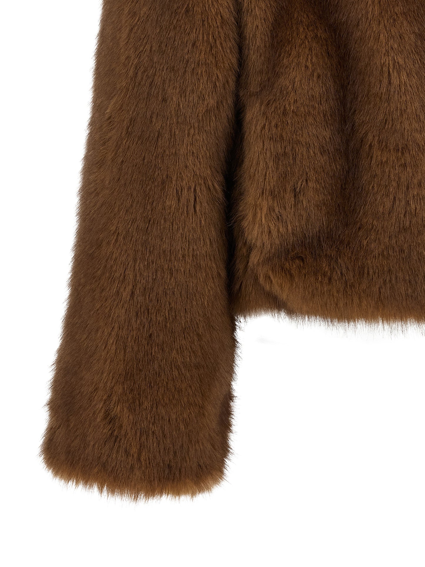 B&B COUTURE Brown Polyester Coat