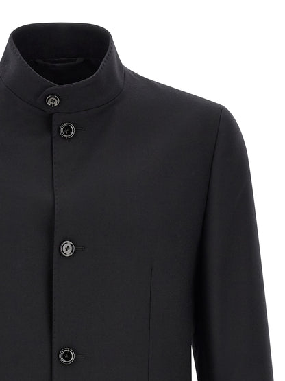 Lardini Black Virgin Wool Blazer