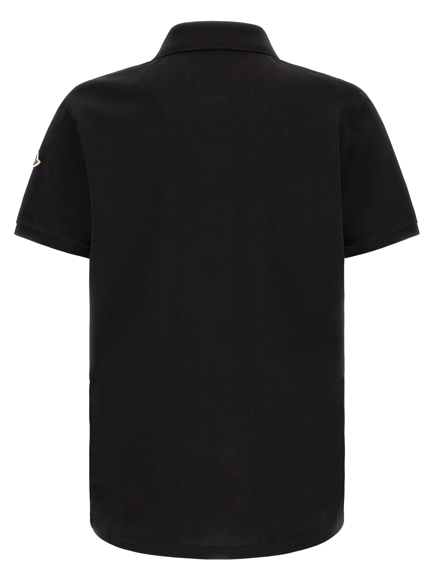 Polo Shirt by Moncler for men in cotton felt black features a eye catching silhouette, showcasing a refined and for a eye catching finish.
