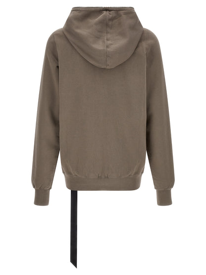Sweatshirt Hoodie by DRKSHDW for men in cotton black, gray & silver showcases a city-ready silhouette, artfully detailed with a signature hooded split neckline and for a city-ready finish.