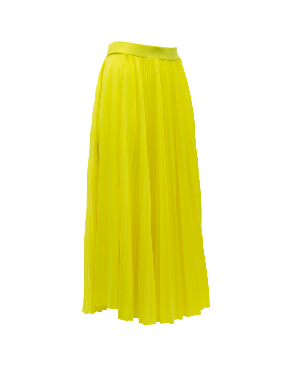 Skirt by Valentino Garavani for women in silk yellow showcases a dramatic silhouette, artfully capturing the essence of the Women's Long Skirt in a dramatic long cut for a refined look.