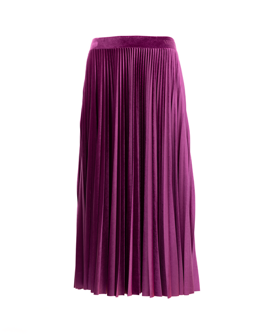 Valentino Garavani Women's Silk Midi Skirt - Purple