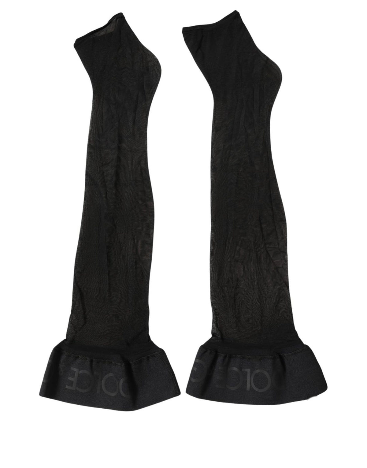 Socks by Dolce & Gabbana for women in calf leather & nylon black features an utilitarian chic finish from the Women's Calf Leather & Nylon Socks collection, offering an utilitarian chic fit that ensures sophisticated comfort.