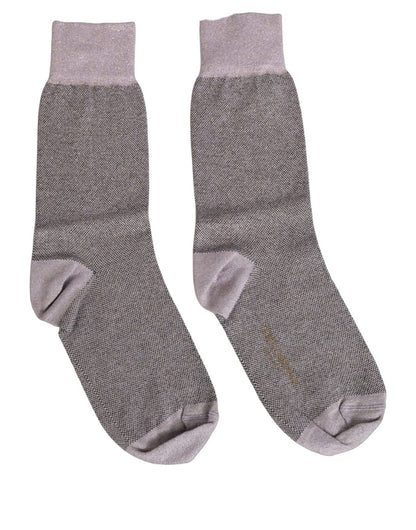 Socks by Dolce & Gabbana for women in polyester cotton nylon & calf leather charcoal, gray & lavender features a nuanced silhouette, showcasing the nuanced Women's Polyester Cotton Nylon & Calf Leather Socks design with a refined, premium finish.
