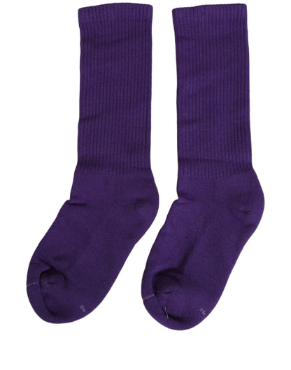 Dolce & Gabbana Women's Calf Leather & Cotton Socks - Violet