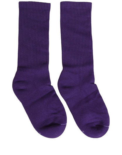 Dolce & Gabbana Women's Calf Leather & Cotton Socks - Violet