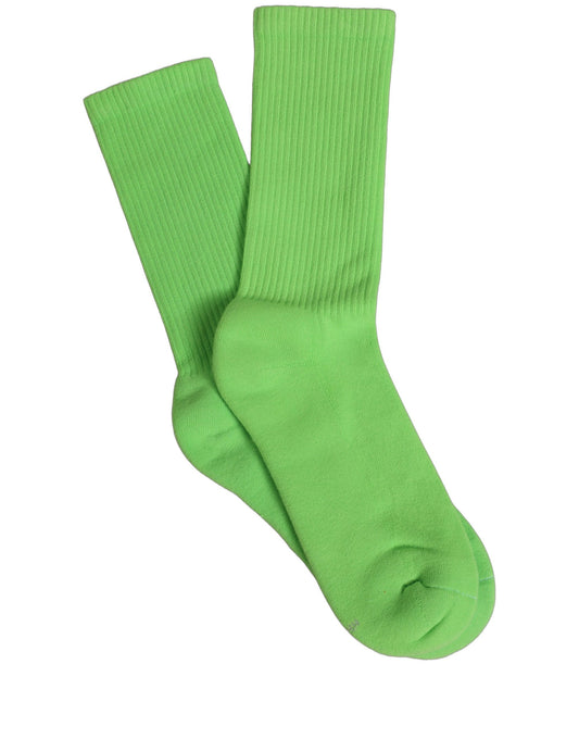 Dolce & Gabbana Women's Calf Leather & Cotton Socks - Green