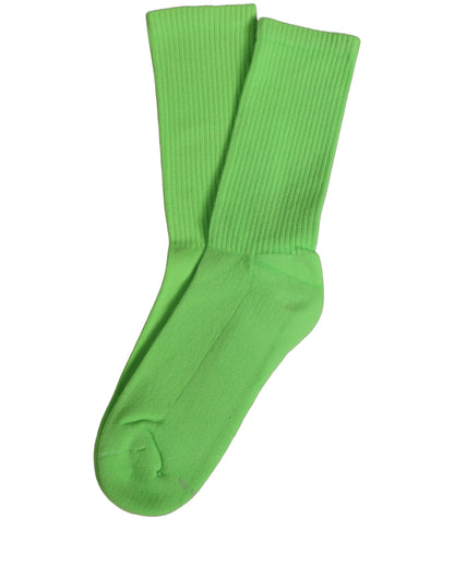 Dolce & Gabbana Women's Calf Leather & Cotton Socks - Green