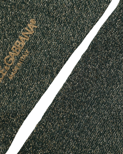 Socks by Dolce & Gabbana for women in polyester viscose nylon & calf leather dark-green presents a perennial silhouette, artfully capturing the refined essence of the perennial Women's Polyester Viscose Nylon & Calf Leather Socks design with a perennial finish.