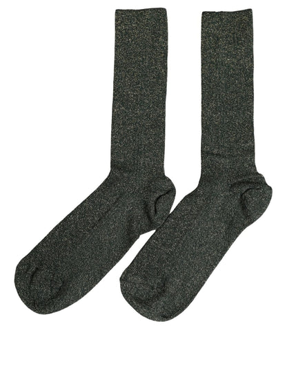 Socks by Dolce & Gabbana for women in polyester viscose nylon & calf leather dark-green features an stylish silhouette, showcasing the stylish design of this Women's Polyester Viscose Nylon & Calf Leather Socks with a stylish finish.