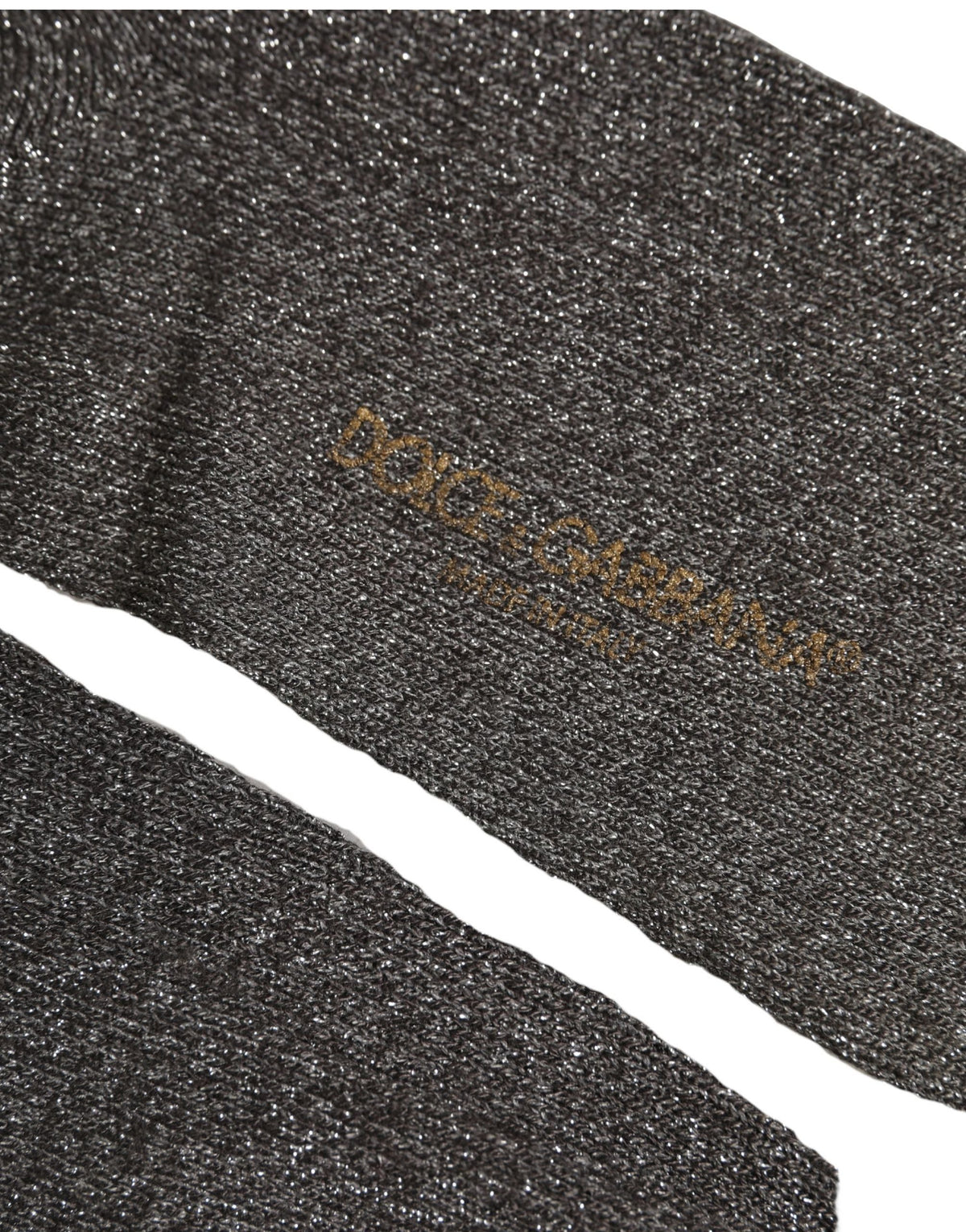 Socks by Dolce & Gabbana for women in polyester viscose nylon & calf leather dark-gray features an stylish silhouette, showcasing the stylish design of this Women's Polyester Viscose Nylon & Calf Leather Socks with a stylish finish.