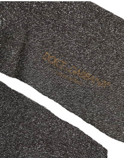 Socks by Dolce & Gabbana for women in polyester viscose nylon & calf leather dark-gray features an stylish silhouette, showcasing the stylish design of this Women's Polyester Viscose Nylon & Calf Leather Socks with a stylish finish.