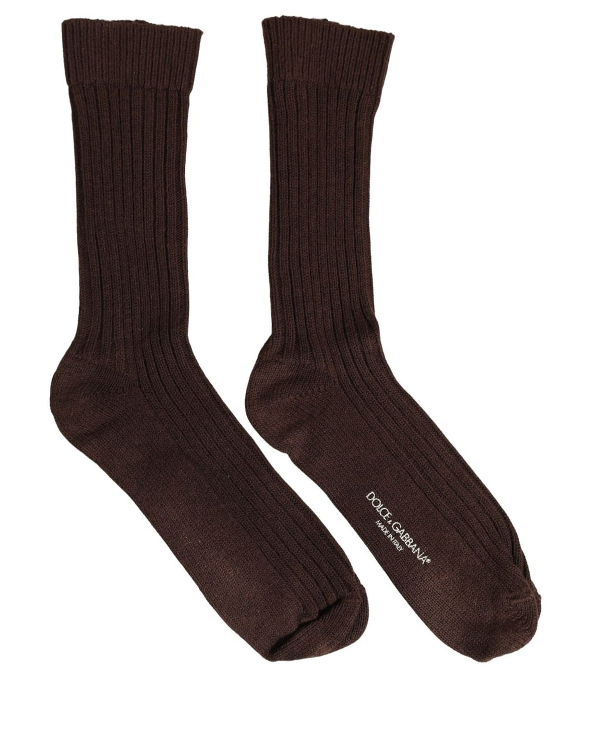 Socks by Dolce & Gabbana for women in calf leather nylon acrylic wool brown features a nuanced silhouette, showcasing the nuanced Women's Calf Leather Nylon Acrylic Wool Socks design with a refined, premium finish.
