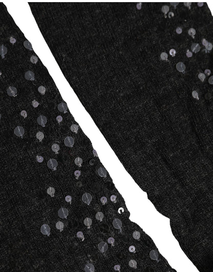 Socks by Dolce & Gabbana for women in elastane nylon polyester & wool dark-gray features a snug silhouette, artfully capturing the essence of the snug Women's Elastane Nylon Polyester & Wool Socks design for a sophisticated look.