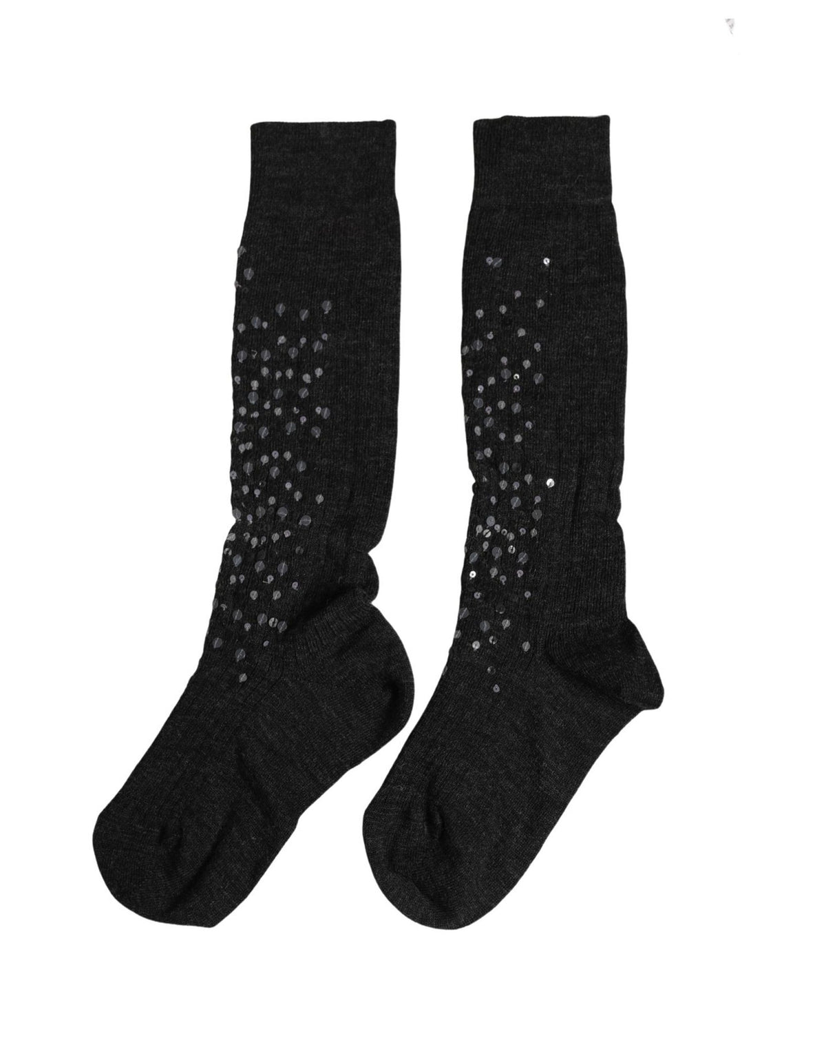These Socks by Dolce & Gabbana for women in elastane nylon polyester & wool dark-gray present a utilitarian silhouette from the Women's Elastane Nylon Polyester & Wool Socks collection, offering a utilitarian fit and refined aesthetic.