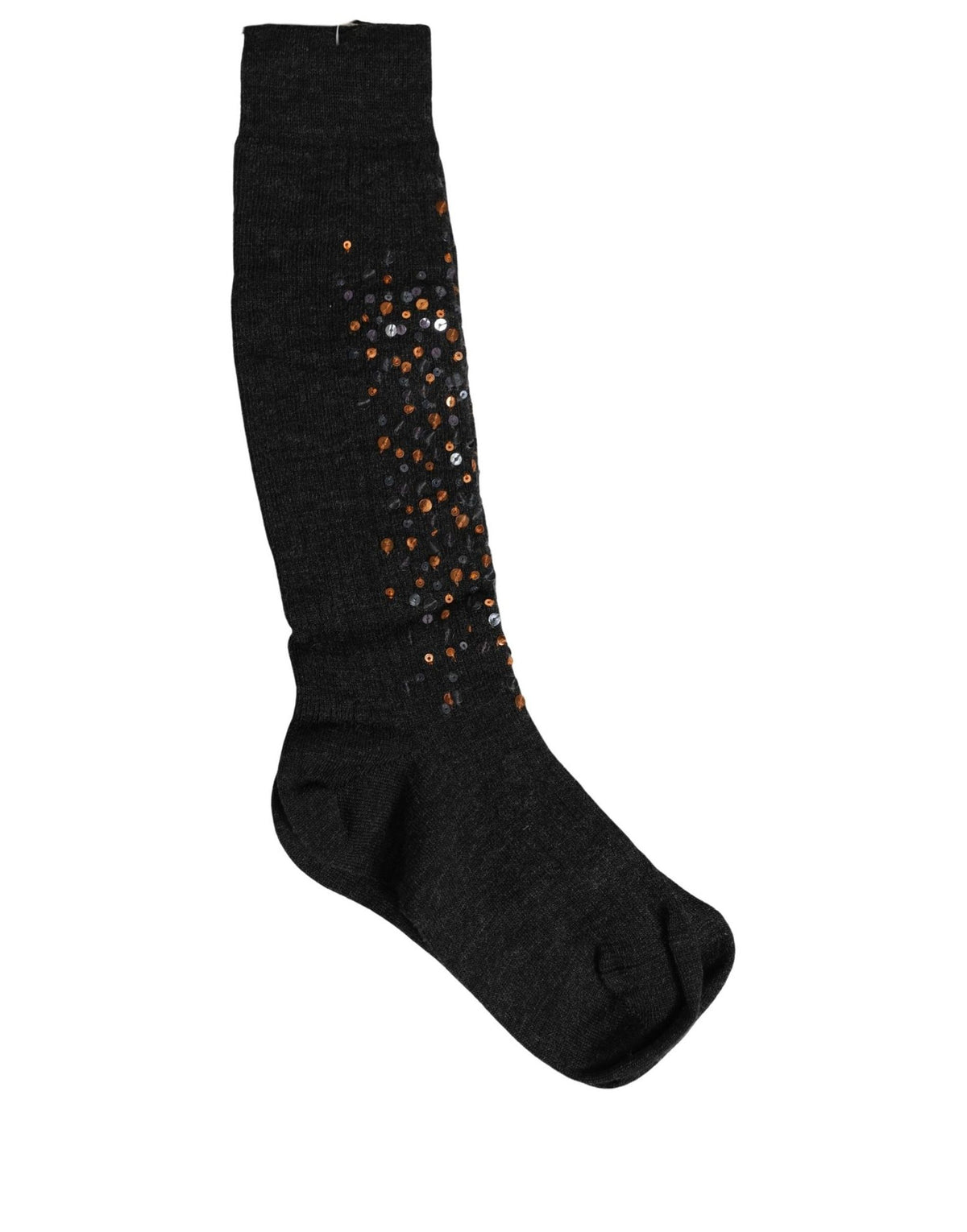 Socks by Dolce & Gabbana for women in elastane nylon polyester & wool dark-gray features an stylish silhouette, showcasing the stylish design of this Women's Elastane Nylon Polyester & Wool Socks with a stylish finish.