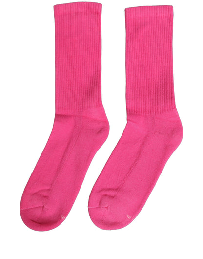 Dolce & Gabbana Women's Calf Leather & Cotton Socks - Pink