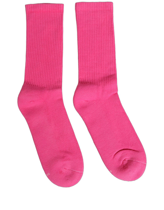 Dolce & Gabbana Women's Calf Leather & Cotton Socks - Pink