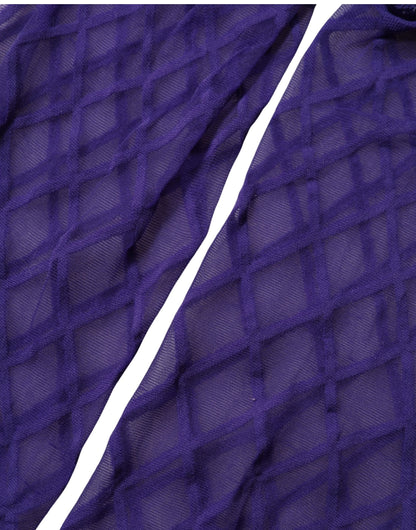Pantyhose by Dolce & Gabbana for women in nylon purple & patterned features a flawless silhouette, showcasing the signature style of the Women's Nylon Pantyhose.
