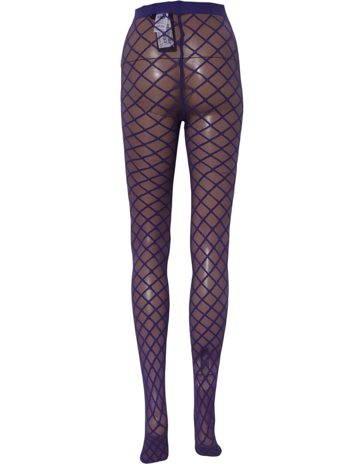 Pantyhose by Dolce & Gabbana for women in nylon purple & patterned features a bespeak silhouette, showcasing the bespeak design of this Women's Nylon Pantyhose.