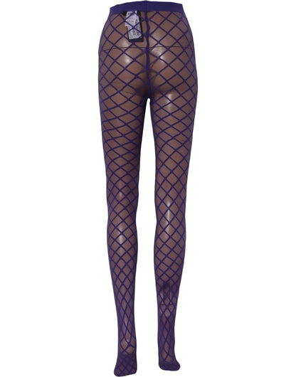 Pantyhose by Dolce & Gabbana for women in nylon purple & patterned features a bespeak silhouette, showcasing the bespeak design of this Women's Nylon Pantyhose.