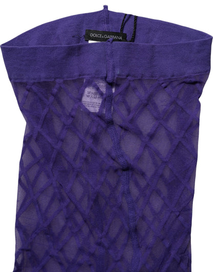 Pantyhose from Dolce & Gabbana for women in nylon purple & patterned features an chic design from the Women's Nylon Pantyhose collection, highlighting an chic silhouette.